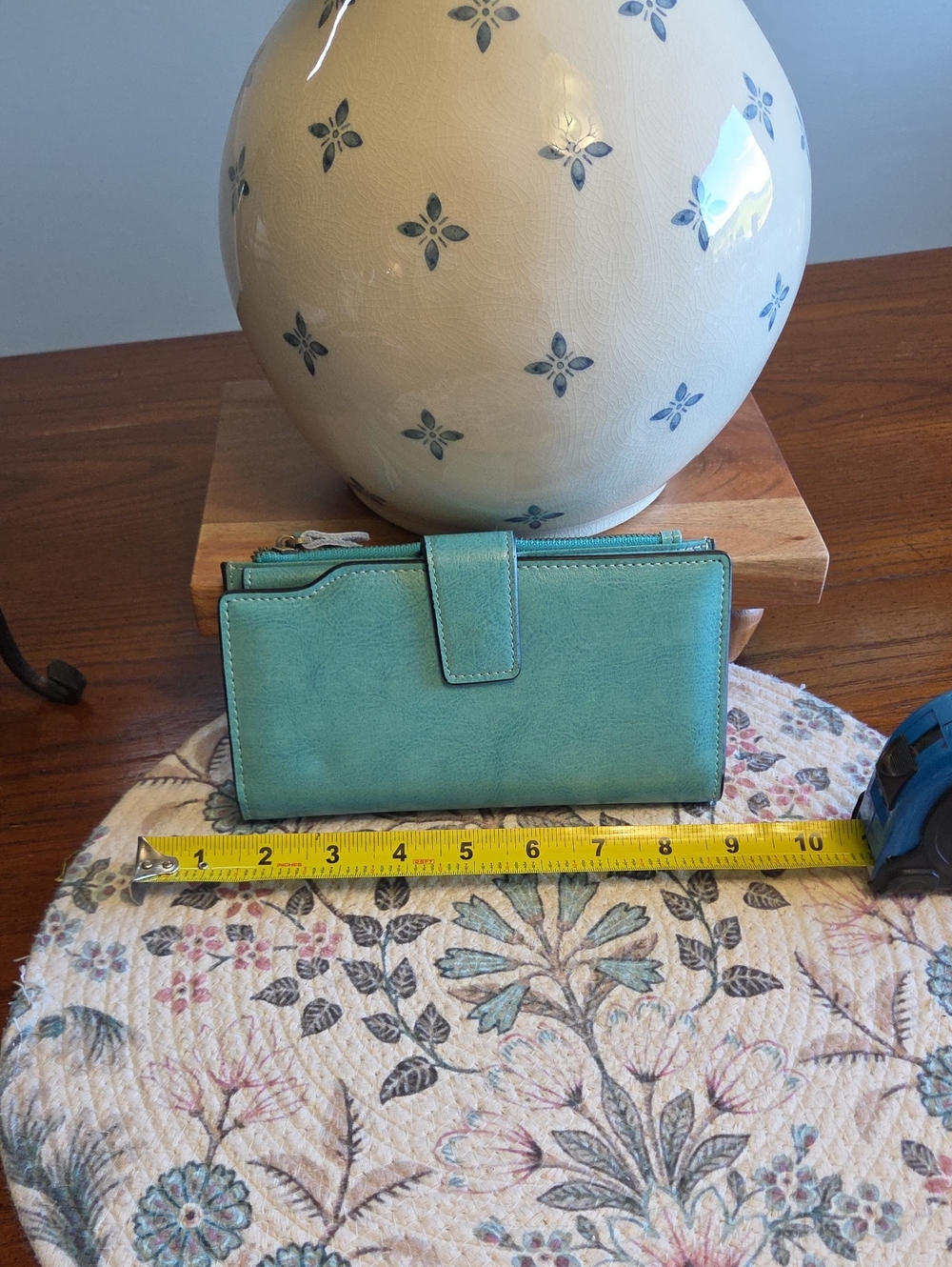 Women's Teal Zip & Snap Wallet - Sleek Everyday Organizer